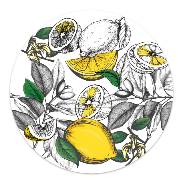 Simply Placemats Lemon Paper Place Mat, Pack of 24