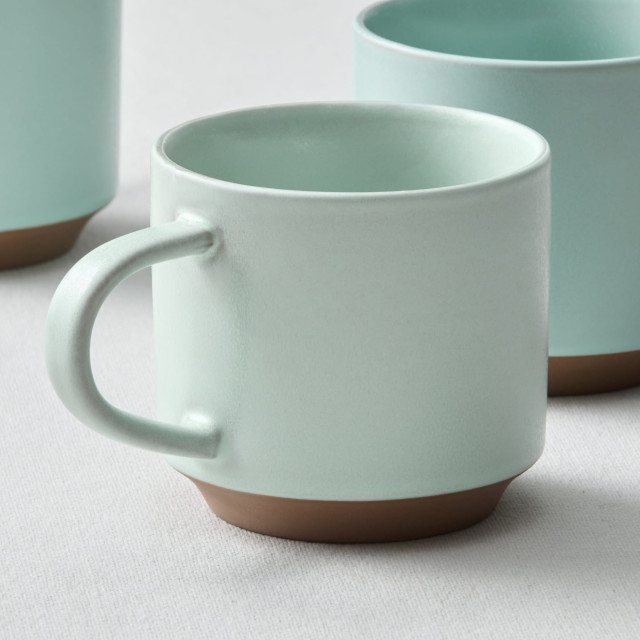 Salisbury & Co Terra Mug, Set of 4 - Sage detail