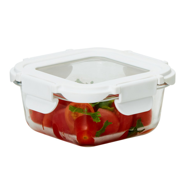 Kitchen Pro VersaLock Square Glass Container - 320ml angle