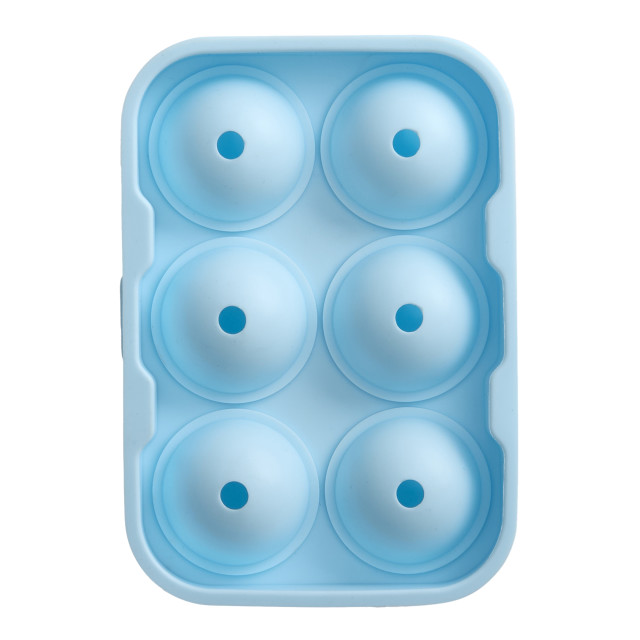 Kitchen Pro Kool 6-Sphere Silicone Ice Tray - Ice Blue angle