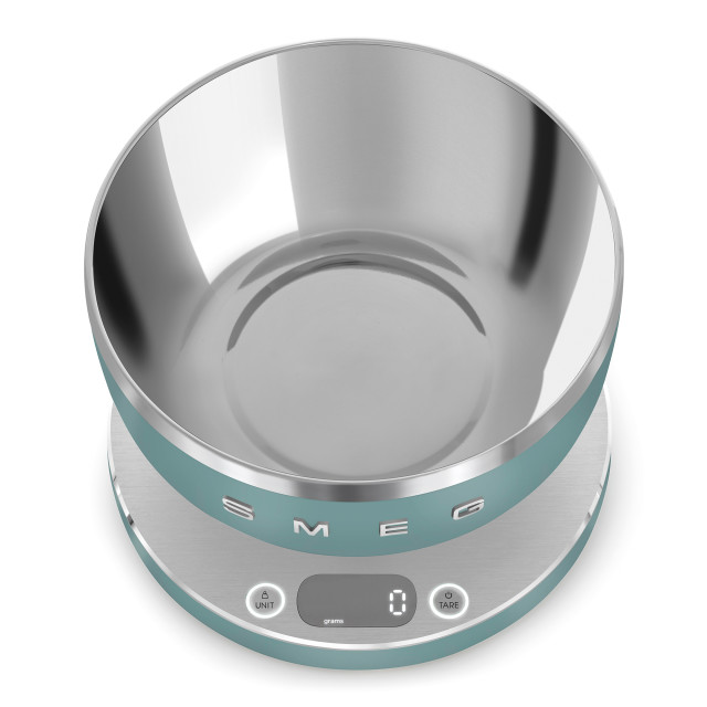 Smeg Kitchen Scale - Matt Emerald Green angle