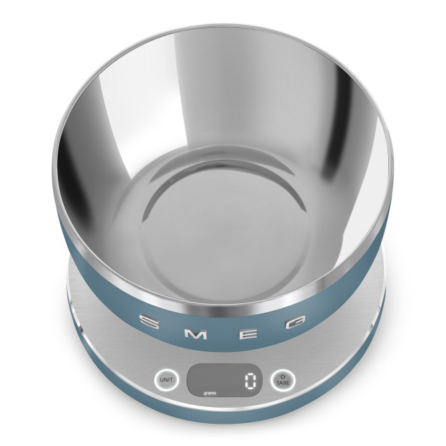 Smeg Kitchen Scale - Matt Storm Blue angle