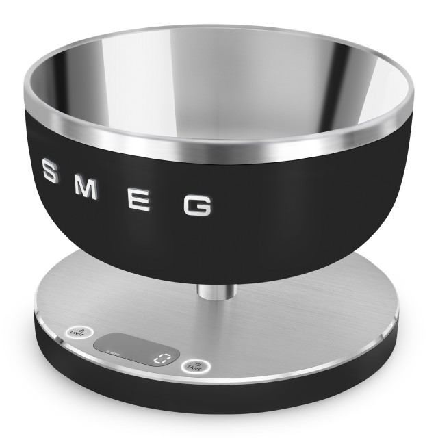 Smeg Kitchen Scale - Matt Black angle