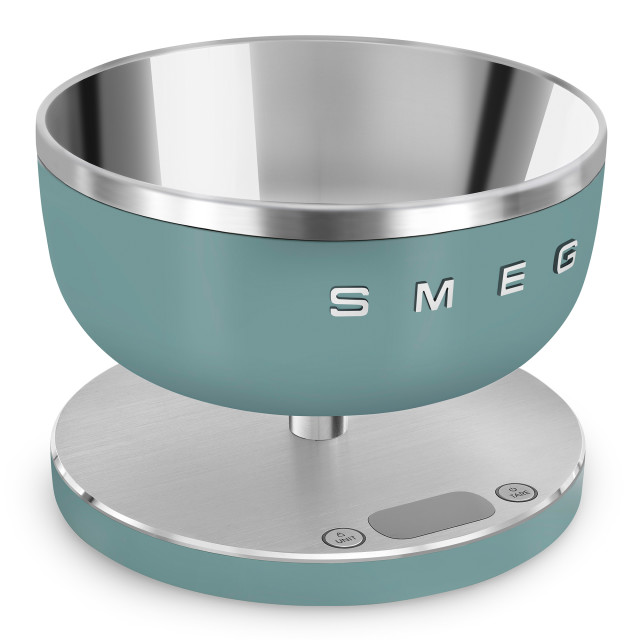 Smeg Kitchen Scale - Matt Emerald Green angle
