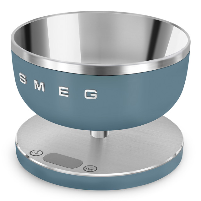 Smeg Kitchen Scale - Matt Storm Blue angle