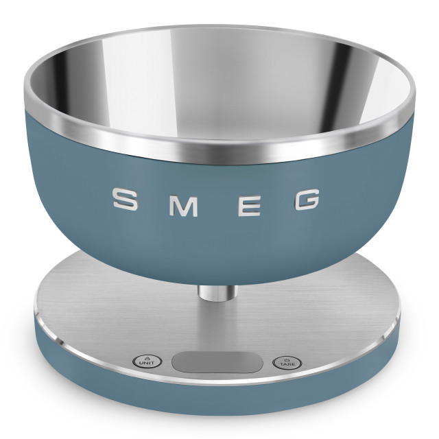 Smeg Kitchen Scale - Matt Storm Blue angle