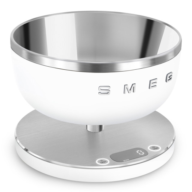 Smeg Kitchen Scale - Matt White angle