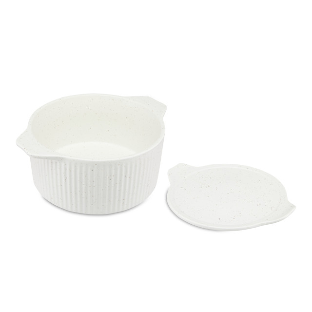 Maxwell & Williams Speckle Round Casserole With Tray Lid, 3L