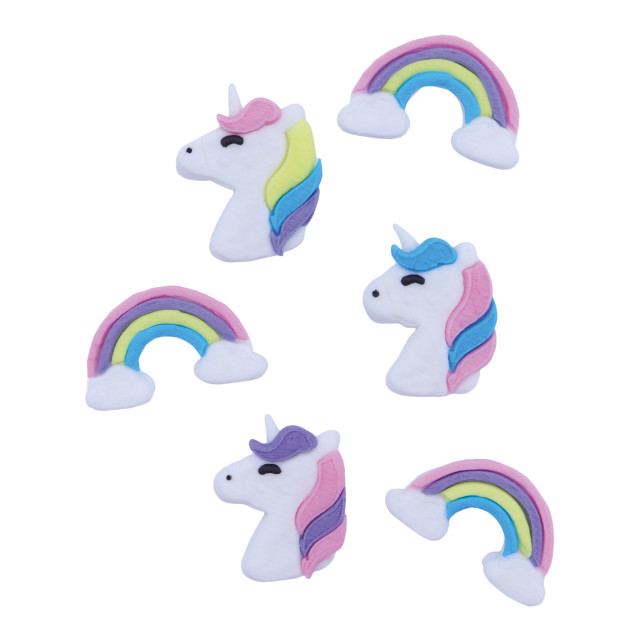 PME Edible Cupcake Toppers, Set of 6 - Unicorn