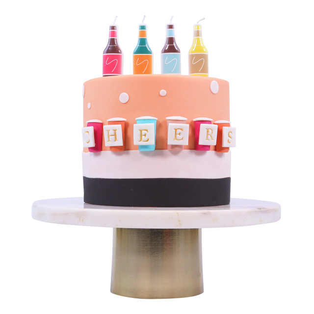 PME Candles, Set of 4 - Beer Bottles detail on a cake