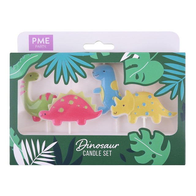 PME Candles, Set of 4 - Dinosaur packaging