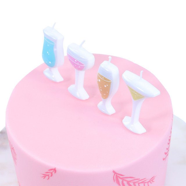 PME Candles, Set of 4 - Cocktail detail on a cake