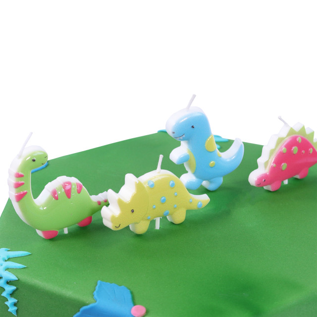 PME Candles, Set of 4 - Dinosaur detail on a cake