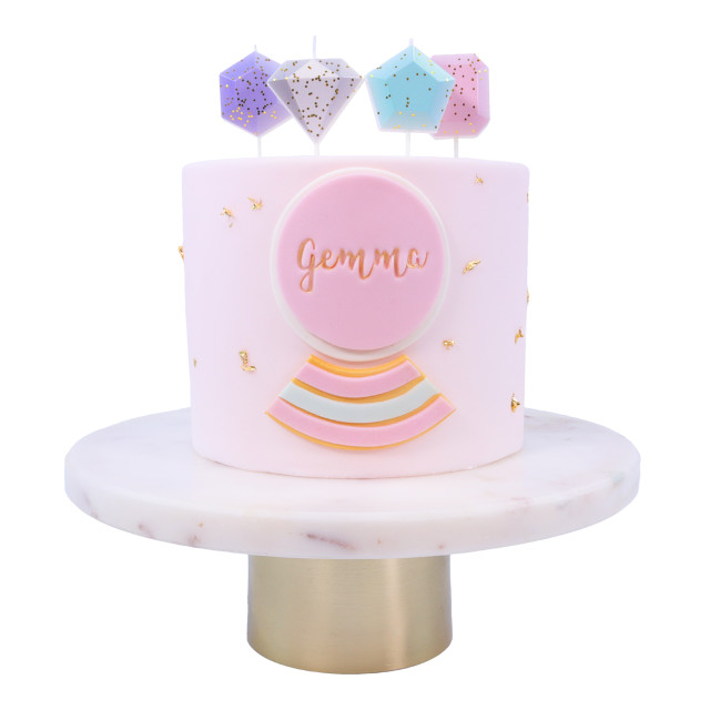 PME Candles, Set of 4 - Gem Stones detail on a cake