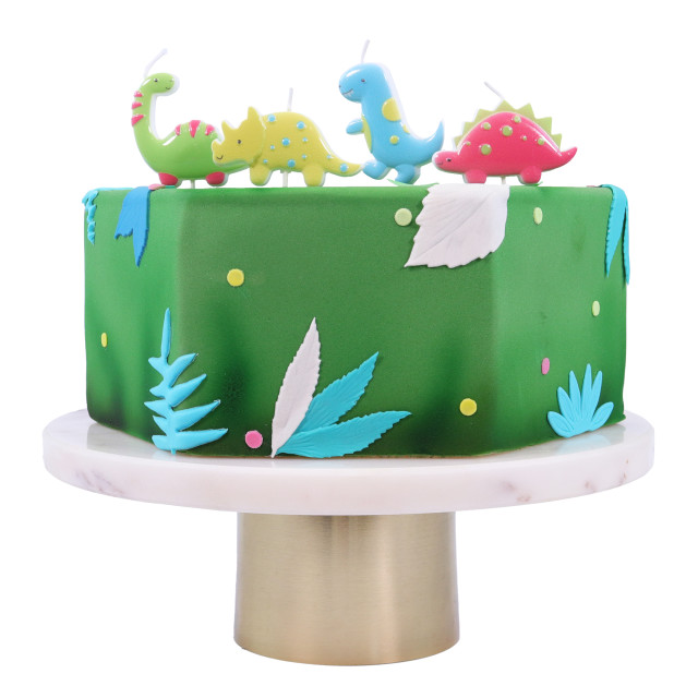 PME Candles, Set of 4 - Dinosaur detail on a cake