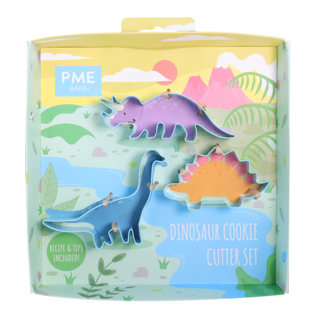 PME Cookie Cutters, Set of 3 - Dinosaur