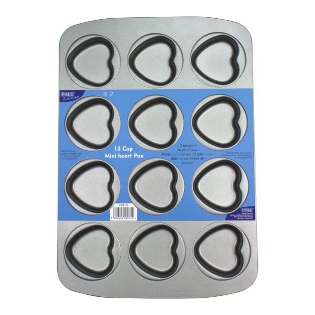 PME Non-Stick Pan, 12-Cup - Mini Heart packaging
