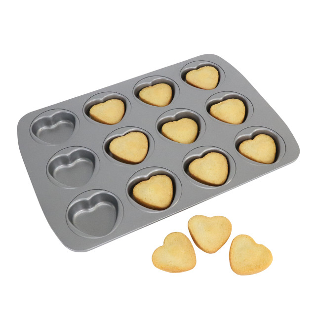 PME Non-Stick Pan, 12-Cup - Mini Heart detail