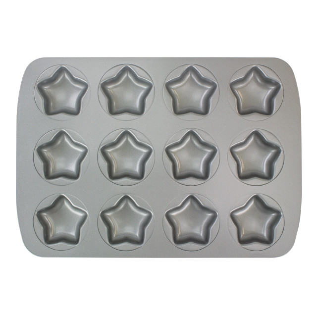 PME Non-Stick Pan, 12-Cup - Mini Star angle