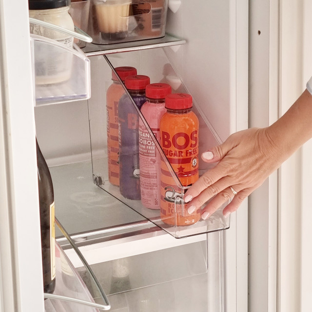 Trendz Of Today Clear Pull-Out Organiser in a fridge