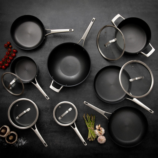 Hairy Bikers HexGuard Saucepan - 16cm with other pots