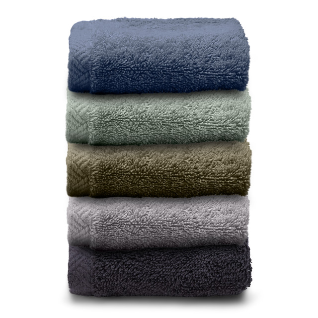 Nortex Indulgence Face Cloth, 630gsm colour variations stacked