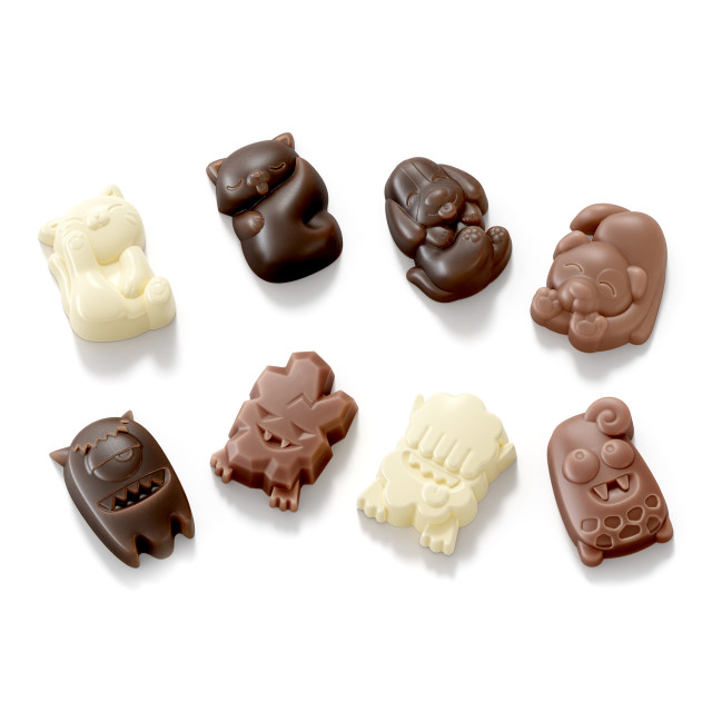 Zoku Cat, Dog & Monsters Chocolate Moulds, Set of 2 detail