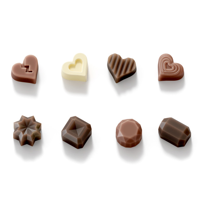 Zoku Heart & Gem Chocolate Mould, Set of 2 detail