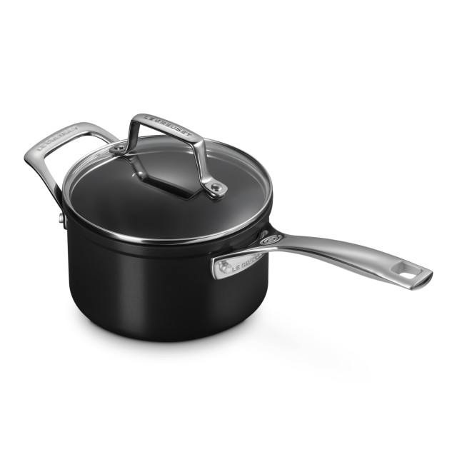 Le Creuset Essential Non-Stick Ceramic Saucepan with Glass Lid - 16cm