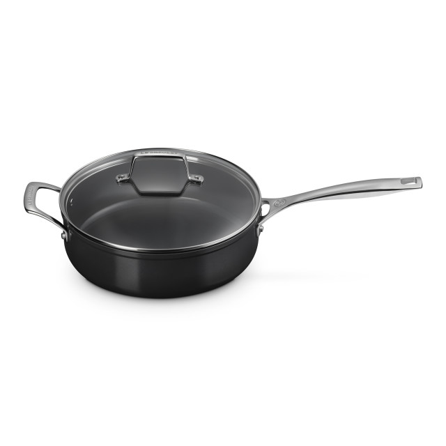Le Creuset Essential Non-Stick Ceramic Saute Pan with Glass Lid - 26cm angle
