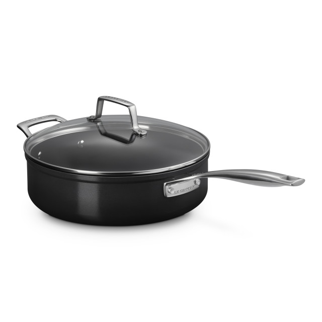 Le Creuset Essential Non-Stick Ceramic Saute Pan with Glass Lid - 26cm angle