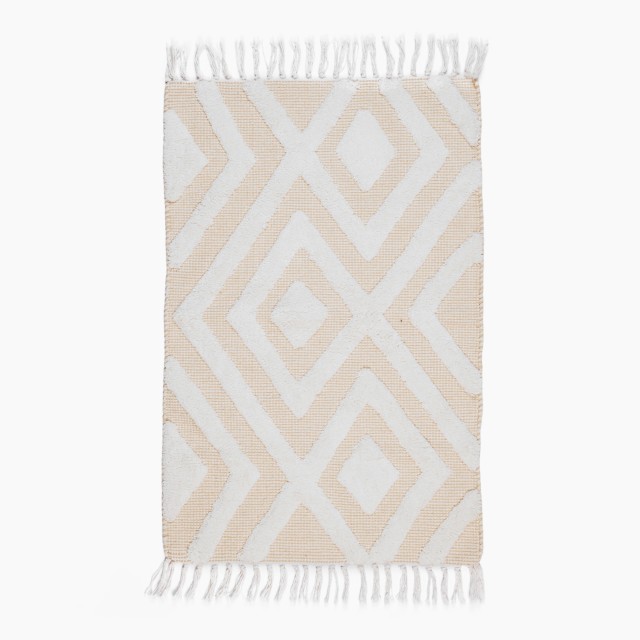 Thread Office Natural Diamond Bath Mat, 60cm x 90cm