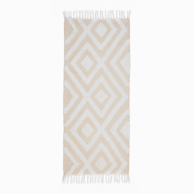 Thread Office Natural Diamond Bath Mat, 60cm x 140cm