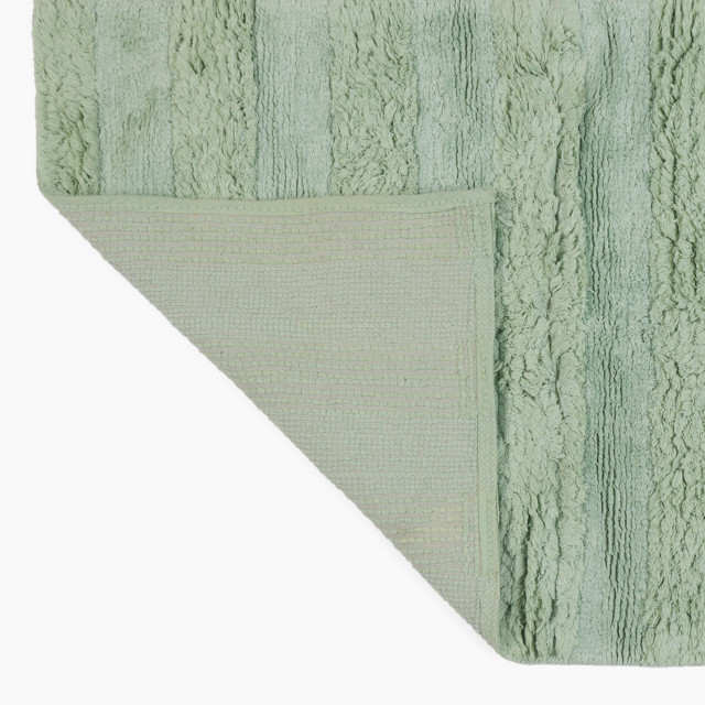 Thread Office Highlow Stripe Bath Mat, 60cm x 90cm - Sage