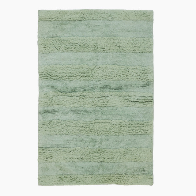 Thread Office Highlow Stripe Bath Mat, 60cm x 90cm - Sage