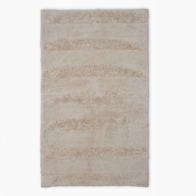 Thread Office Highlow Stripe Bath Mat, 60cm x 90cm - Stone