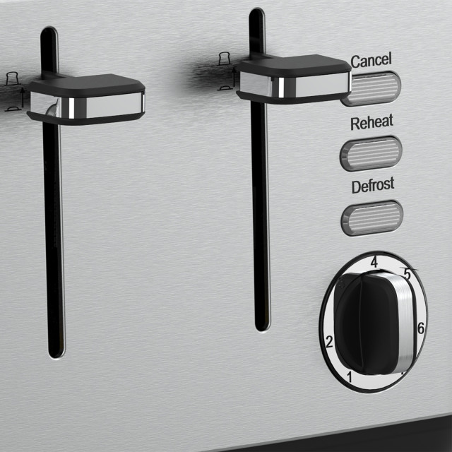 Swan Townhouse Stainless Steel 4-Slice Toaster, 1850W - Silver detail