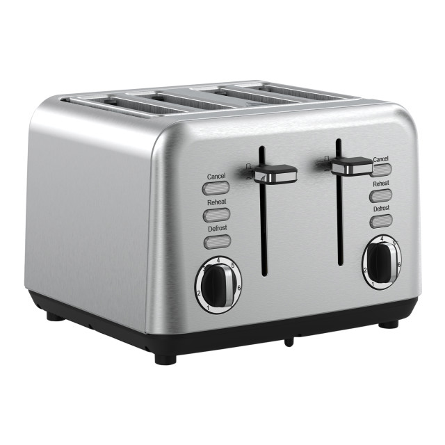 Swan Townhouse Stainless Steel 4-Slice Toaster, 1850W - Silver