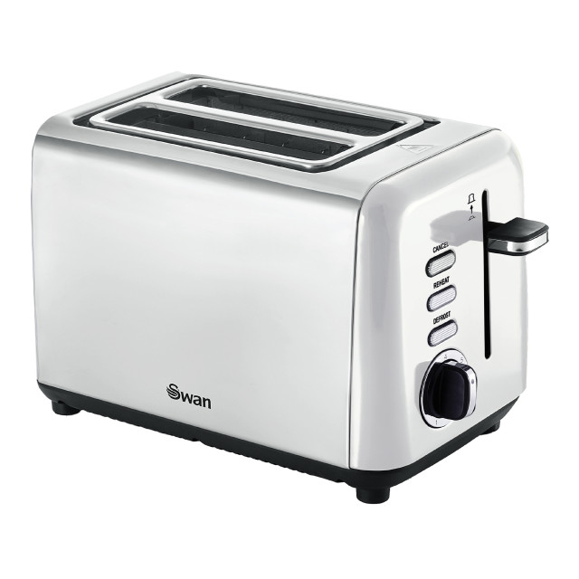 Swan Townhouse Stainless Steel 2-Slice Toaster, 925W - Pearl White