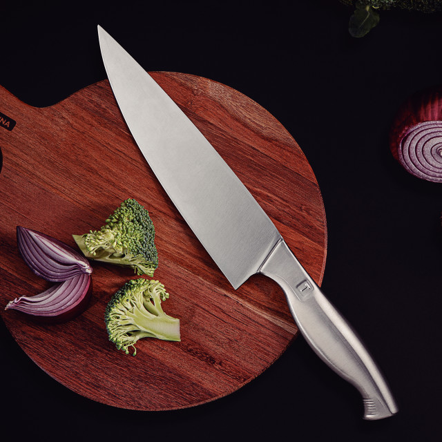 Tramontina Stainless Steel Chef's Knife - 20cm on the table