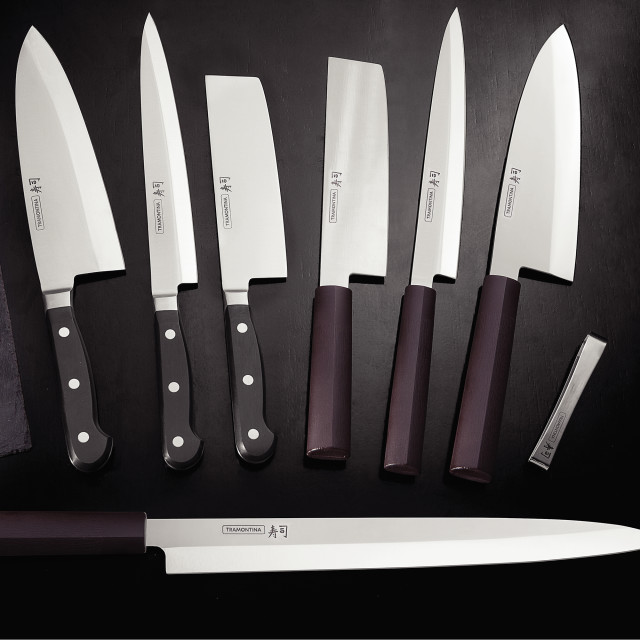 Tramontina Deba Silver Sushi Knife, 20cm with other knives