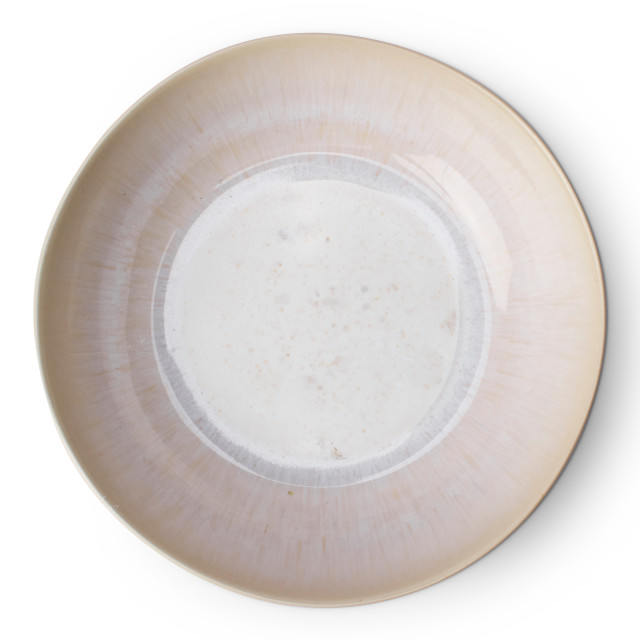 Yuppiechef Fiesta Stoneware Pasta Bowls, Set of 4 - Eggnog top view