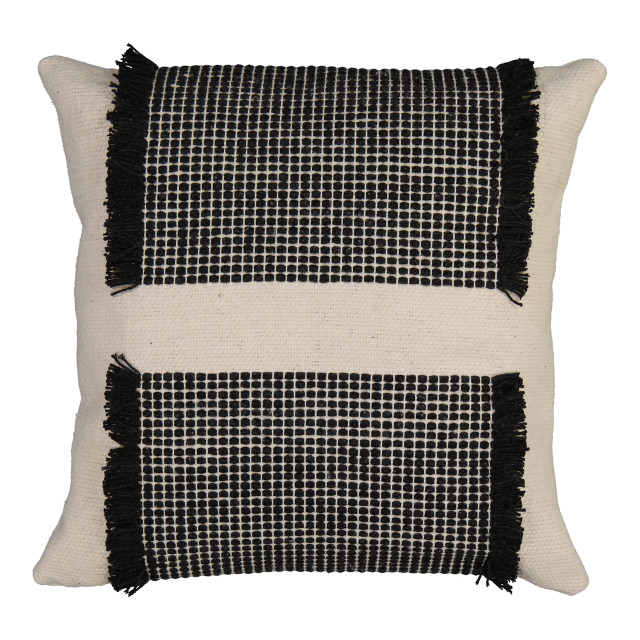 Amelia Jackson Black Centre Tassels Scatter Cushion Cover, 50cm x 50cm