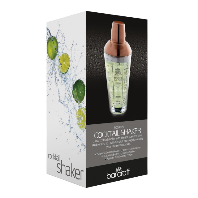 KitchenCraft BarCraft Boston Cocktail Shaker, 650ml packaging