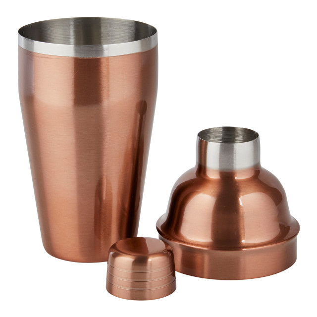 KitchenCraft BarCraft Copper Finish Cocktail Shaker, 500ml angle