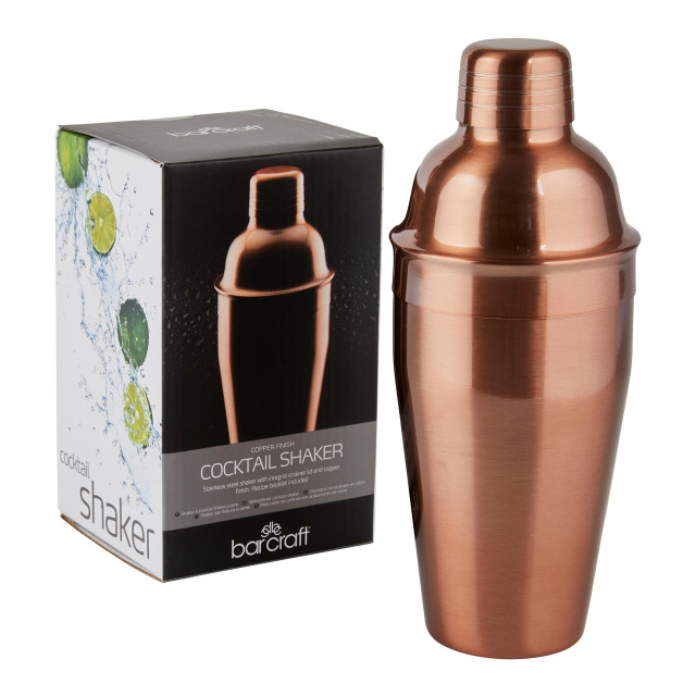 KitchenCraft BarCraft Copper Finish Cocktail Shaker, 500ml packaging