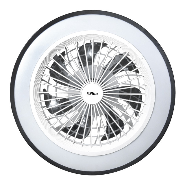Alva Air Black Ceiling Fan with Remote, 50cm
