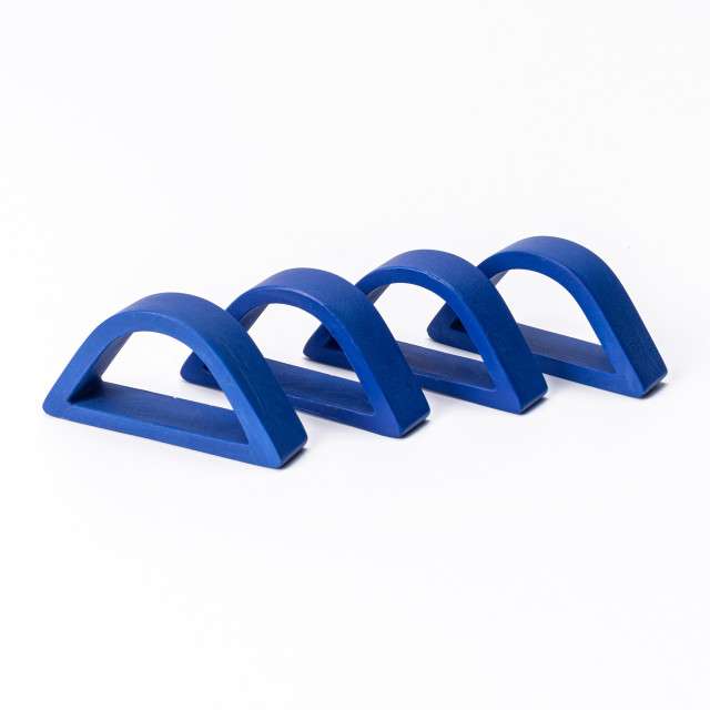 Alkaline Arched Napkin Rings, Set of 4 - Cobalt Blue