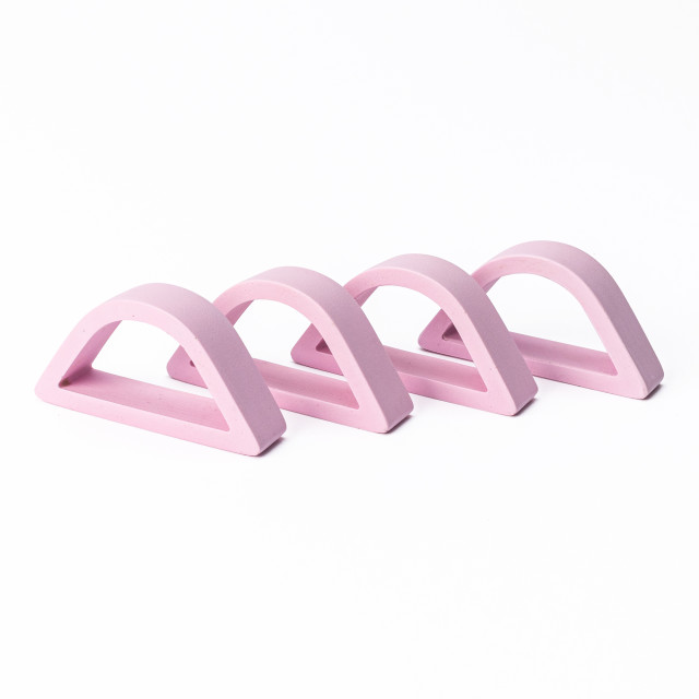 Alkaline Arched Napkin Rings, Set of 4 - Blush