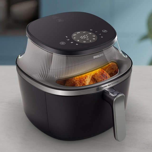 Philips 3000 Series Digital Airfryer with Window,  6.2L on the kitchen counter